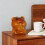 Spardose aus Klarglas, braun, für Eingangsbereich, Café oder Tisch, braun 6