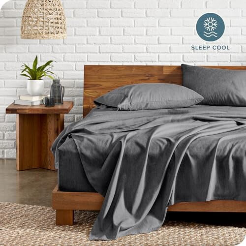 Queen Sheet Set – Double-Brushed Microfiber, 4-Piece, 1