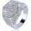 Ανδρικό δαχτυλίδι Iced Out CZ Hexagon Bling Pinky, επιχρυσωμένο με χρυσό 18 καρατίων, δαχτυλίδι 1