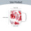 Γυάλινη κούπα Clearance Red Petals Double-Layer200ml με αποξηραμένα λουλούδια – Κύπελλο με ξηρά 3