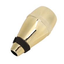 Sourdine de trompette en plastique ABS mini dorée silencieuse entièrement fermée pièce de rechange