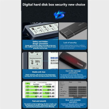 M.2 SSD NVMe Case USB3.2 Gen2 Type C 10Gbps PCIe SSD Case M.2 NVME Enclosure Disk Box Tool Free SSD Aluminum Case