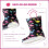 Botas de chuva infantis impermeáveis com luzes, estampas e glitter, com alças, para meninos e meninas. 4