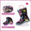 Botas de chuva infantis impermeáveis com luzes, estampas e glitter, com alças, para meninos e meninas. 3