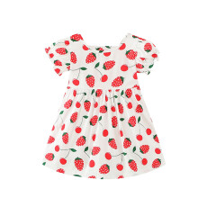 Kjoler til småbørnspiger, tøj til babypiger, ærmeløs kjole med print til piger, moderigtig og sød prinsessekjole, himmelblå, 6 år