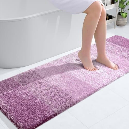Badeværelsesløber tæppe mikrofiber gummibagside 59x20 tommer