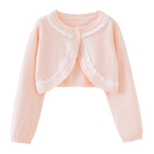 Fesfesfes Cardigan Truien voor Tienermeisjes, 18M–14Y, Effen Kleur, Lange Mouwen, Gebreid met Knoopsluiting, Lente/Herfst, Past bij de Kledingkast
