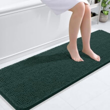 Badteppiche 150 x 50 cm, weiches, saugfähiges Chenille mit Gummirücken, schnelltrocknend und maschinenwaschbar, geeignet für Bad, Badewanne und