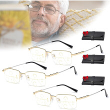 Solymall Intellireaders, occhiali da lettura progressivi di terza generazione in titanio, adatti sia per la visione da vicino che da lontano.