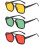 Γυαλιά ηλίου Retro70s Square Aviator για γυναίκες και άνδρες, vintage ορθογώνια γυαλιά ηλίου με 1