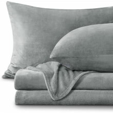 Fleece sengetøysett queen size – mykt dobbeltbørstet