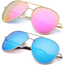 2er-Pack Bifokal-Lesebrillen für Damen und Herren, UV400-Schutz, klassische Aviator-Sonnenbrille, 1,5 Zoll
