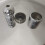 Chuveiro de aço inoxidável ultrafino de 4 polegadas com efeito cascata, chuveiro quadrado de alta pressão com efeito chuva (prateado) 2