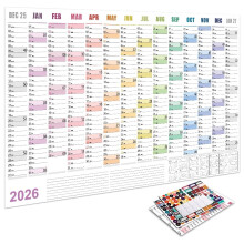 2 set 2026 Calendario da parete gigante minimalista scrivibile – Agenda mensile per casa, ufficio e classe | Compatibile con supporti da parete