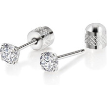 Boucles d'oreilles puces en titane sans filetage, dos plat – Hypoallergéniques, zircon cubique, pour piercing hélix/tragus, compatibles avec les