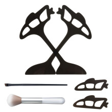 Ensemble de 6 pochoirs à paupières réutilisables Eyetour, 2025New, outil de maquillage des yeux, gabarit pour eyeliner avec pinceau.
