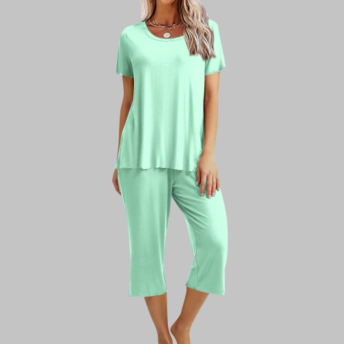 Γυναικείο Casual2Piece Σορτς Καλοκαιρινό Ολόσωμο Σορτς με Στρογγυλή Λαιμόκοψη και