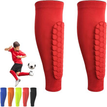 Shin Defender scheenbeschermers voor kinderen, voetbalscheenbeschermers met honingraatvulling | Lichtgewicht voor jongeren en kinderen, volwassenen