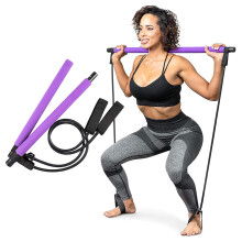 Serenily Pilates Bar Yoga Stick Set mit Widerstandsbändern – Trainingsgerät für Frauen für zu Hause – Kompatibel mit Pilates-Übungen