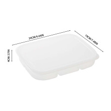 Lichidare de stoc! Tavă pentru legume divizată cu capac, platou pătrat pentru depozitarea legumelor, cu recipient pentru gustări cu 5/6