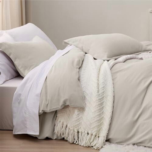 Queen-Bettwäsche-Set mit Reißverschluss, weiche Polyester-Mikrofaser 2