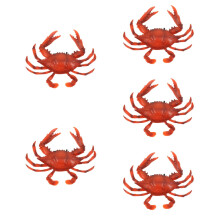 5-teiliges Set Krabbenfiguren, Heimdeko, Kinderspielzeug, realistische Meerestiere, Oktopus, rot, PVC