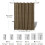 Cortina de chuveiro boho extra longa, tecido trançado 84 polegadas cáqui, 72x84 polegadas, com estampa chevron moderna e elegante, texturizada e 5