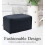 Rectangular PU Leather Tissue Box Cover Navy Blue 4