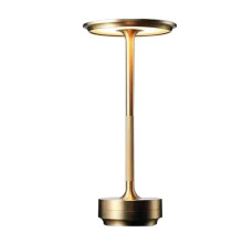 Nabíjateľná prenosná stolová lampa 2000 mAh, bezdrôtová, typu C, 120 lm LED nočné svetlo, 3-farebná stmievateľná hliníková lampa (11,6")