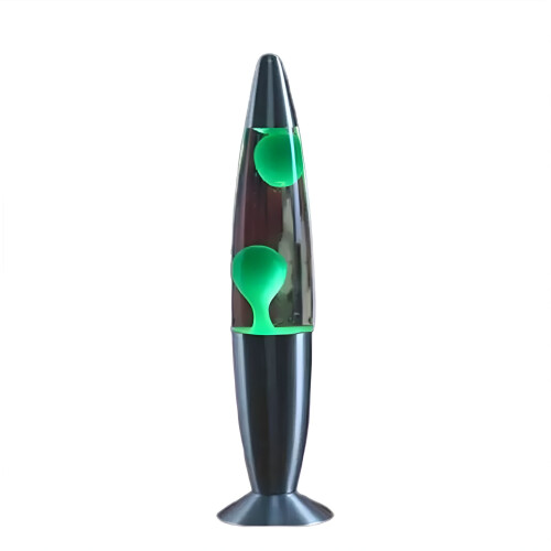 Lampe à lave motif méduse, veilleuse de 33 cm avec base argentée 1