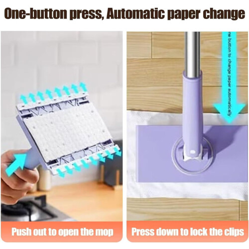 Αναβαθμισμένη μίνι σφουγγαρίστρα Zero Touch Snap Grip με περιστρεφόμενη κεφαλή 360, 2