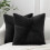 Fodere per cuscini in velluto a coste verde oliva, 45x45 cm, set da 2 1