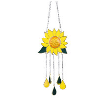 Sonnenblumen-Windspiel für Schlafzimmer, Wohnzimmer, Garten, Terrasse – Passend für Innen- und Außenbereich, Erinnerungsgeschenk