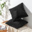 Fodere per cuscini in velluto a coste verde oliva, 45x45 cm, set da 2 3