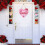 Colgante de puerta de San Valentín con forma de corazón de madera 4