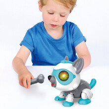 EASTIN robothundeleke for barn 3-8, DIY STEM elektronisk valp med berøringskontroll – kompatibel med STEM-læring