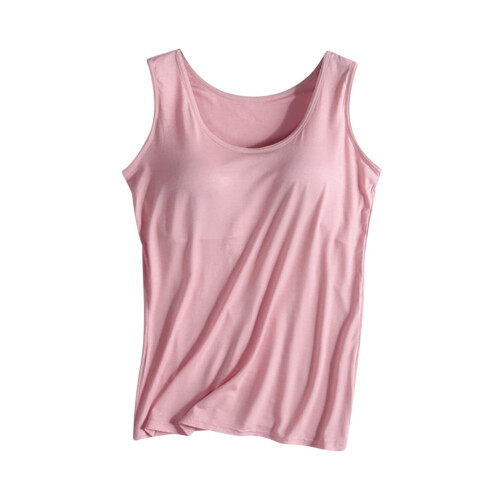 Tanktop mit integriertem BH, Sommertop für Damen, Basic-Sporttop