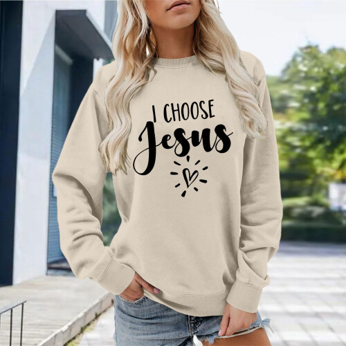 Γυναικεία Φούτερ Plus Size με Μακρυμάνικο Στρογγυλό Ντεκολτέ και Casual Top Ρούχα 1