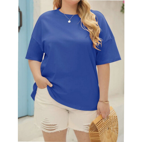 Γυναικεία μπλουζάκια μεγάλων μεγεθών, oversized μπλουζάκια, καλοκαιρινά τοπ με μισά 1