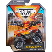 Offizieller El Toro Loco Monster Truck, Modellauto aus Druckguss, True Heavy Metal Serie, Maßstab 1:64, Geschenk für Jungen und Mädchen ab 3 Jahren