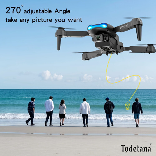 E99 4K sammenleggbar drone med høydehold og appkontroll 2