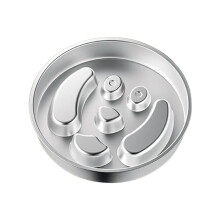 Ciotola per cani Nebwoak in acciaio inox a lenta erogazione, antiscivolo, anti-ribaltamento, di grande capacità, per cani e gatti – Compatibile