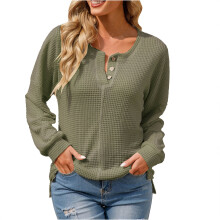 Camisas de poliéster de manga larga para mujer con estampado geométrico, blusas elegantes para mujer, tops casuales de manga larga con cuello