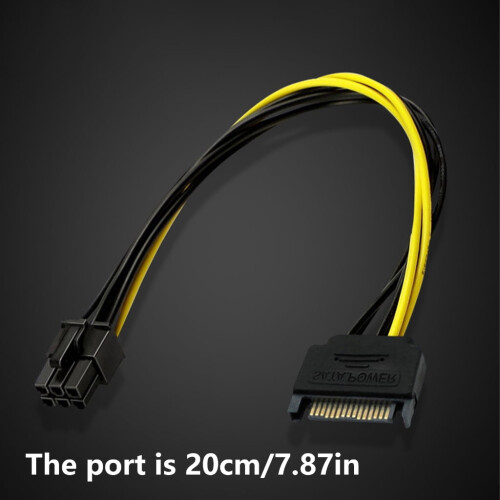 Cable de alimentación de GPU SATA de 15 pines a 8 pines (6+2) 1