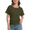 Womens Short Sleeve Boat Neck Side Shirring Dolman Drape Top 1