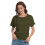 Womens Short Sleeve Boat Neck Side Shirring Dolman Drape Top 5