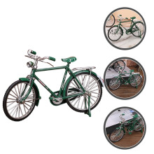 Modello di bicicletta in ferro verde, ornamento per la decorazione della casa, giocattolo in miniatura per ciclismo, leggero e alto 7,5 pollici.