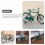 Bicicleta em miniatura de ferro verde para decoração de casa, brinquedo de ciclismo leve e 19 cm (7,5 polegadas). 2