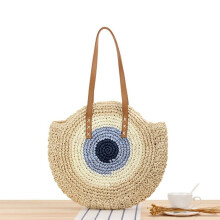 Borse a tracolla da donna, borsa a tracolla rotonda in paglia, borsa intrecciata, borsa da spiaggia