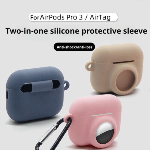 Για συμβατότητα με AirPods Pro3 Θήκη σιλικόνης 2 σε 1 με μπρελόκ Ανθεκτική στις πτώσεις 1